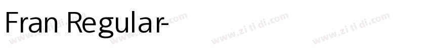 Fran Regular字体转换